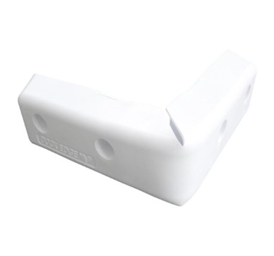16" White Dock corner bumper