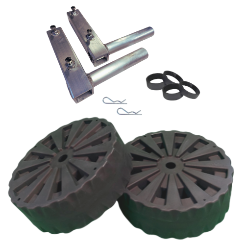 24" Heavy Duty wheels and reinforced L-brackets kit - no axel - 9006HD