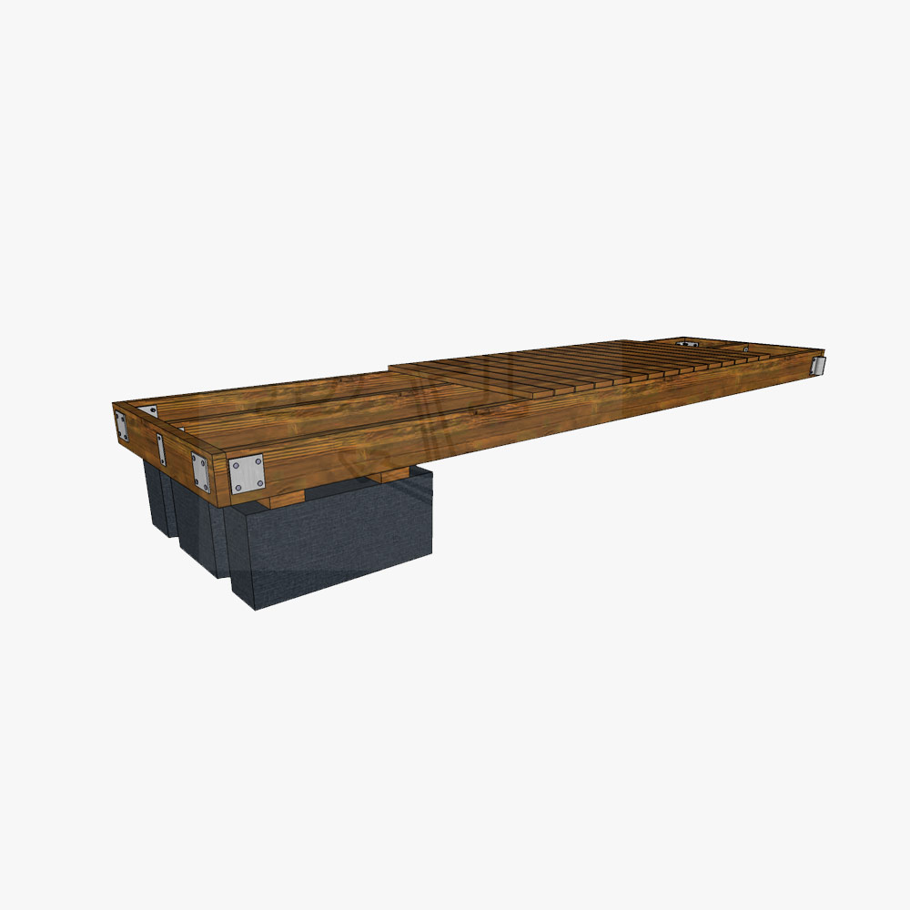 Residential dock kit 12x16 Dock Industries