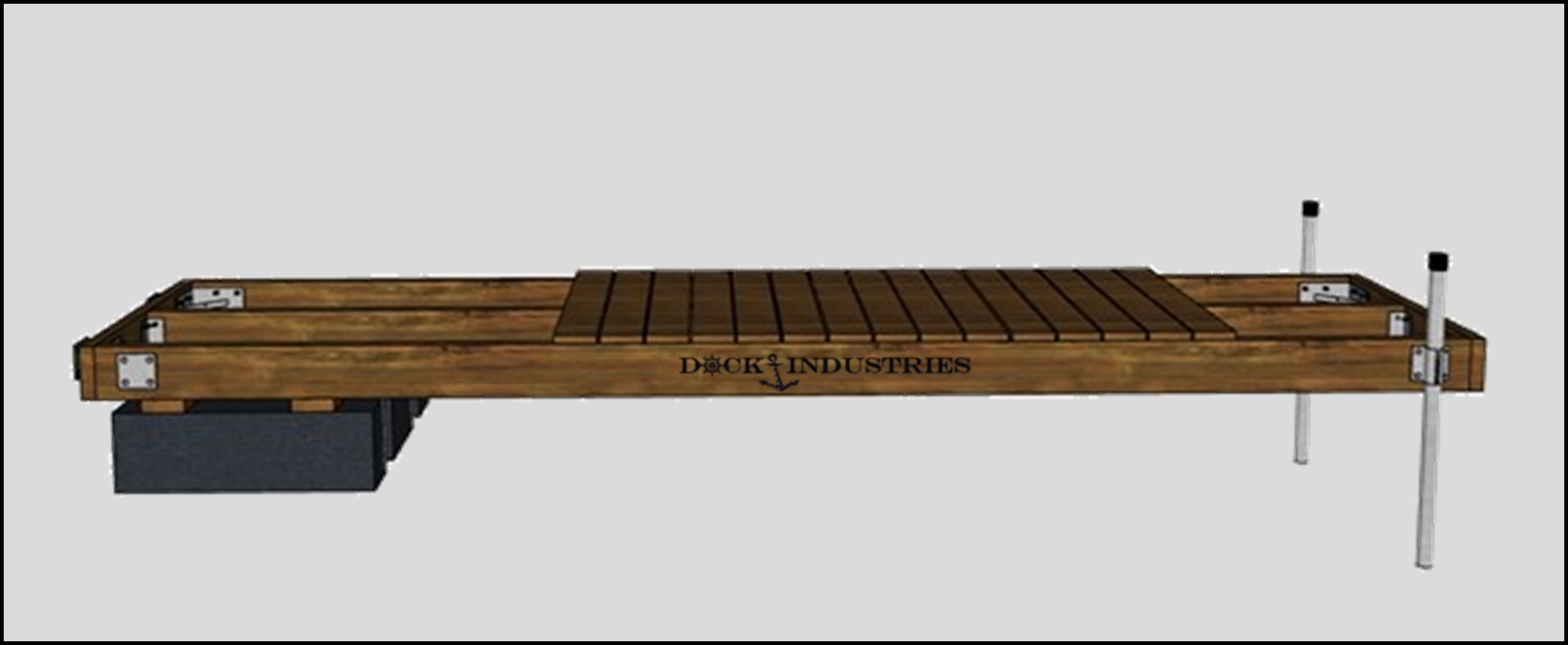 Ensemble de quai Semi-Flottant Heavy Duty 4'x16'