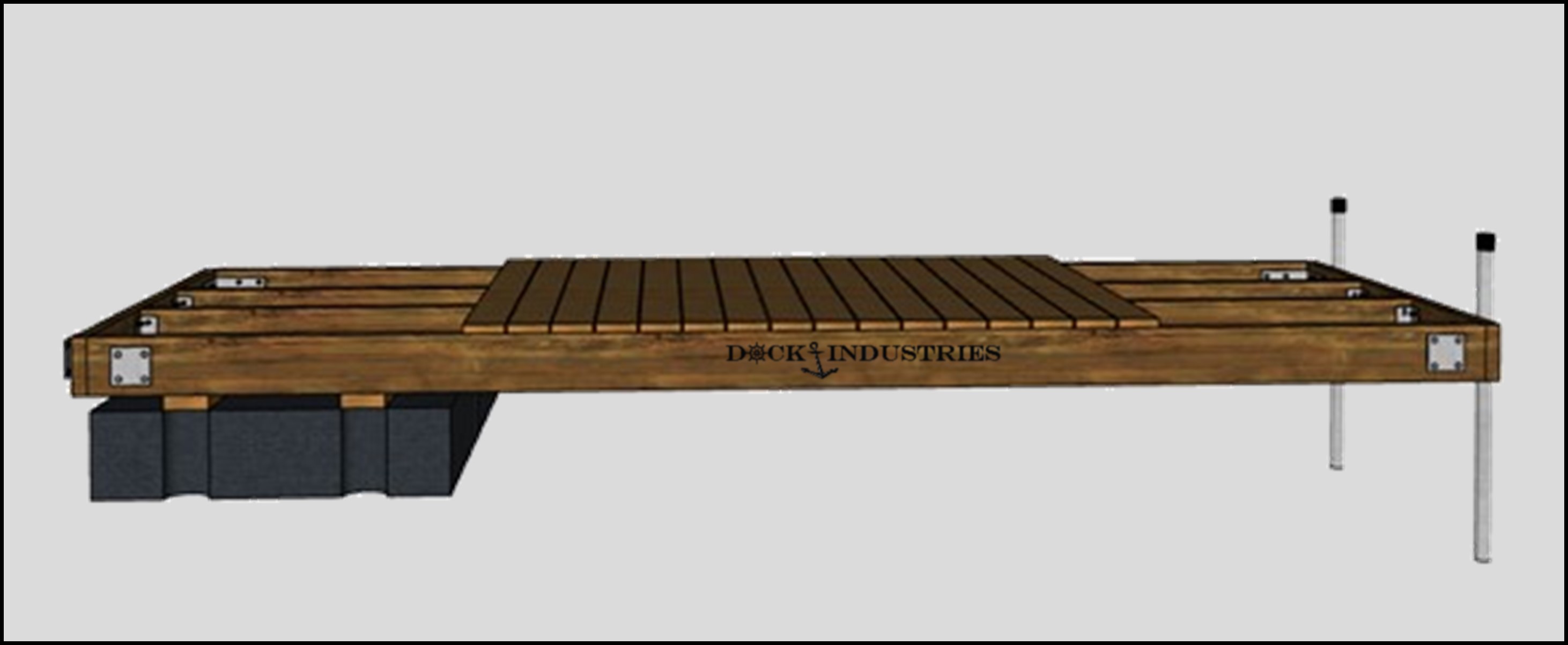 Ensemble de quai Semi-Flottant Heavy Duty 6'x16'