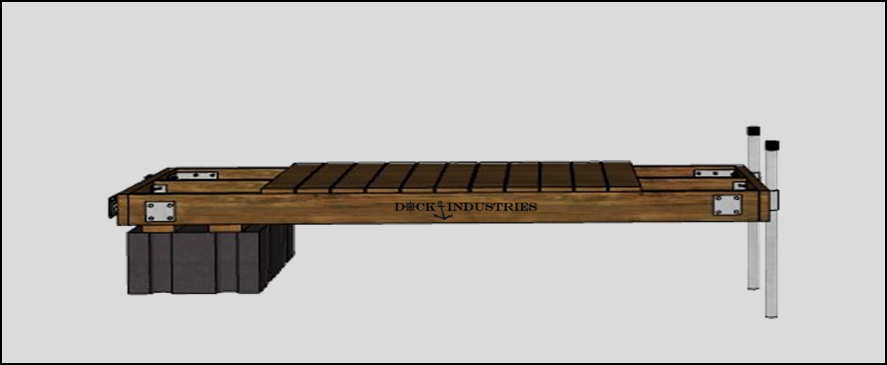 Ensemble de quai Semi-Flottant Heavy Duty 4'x10'